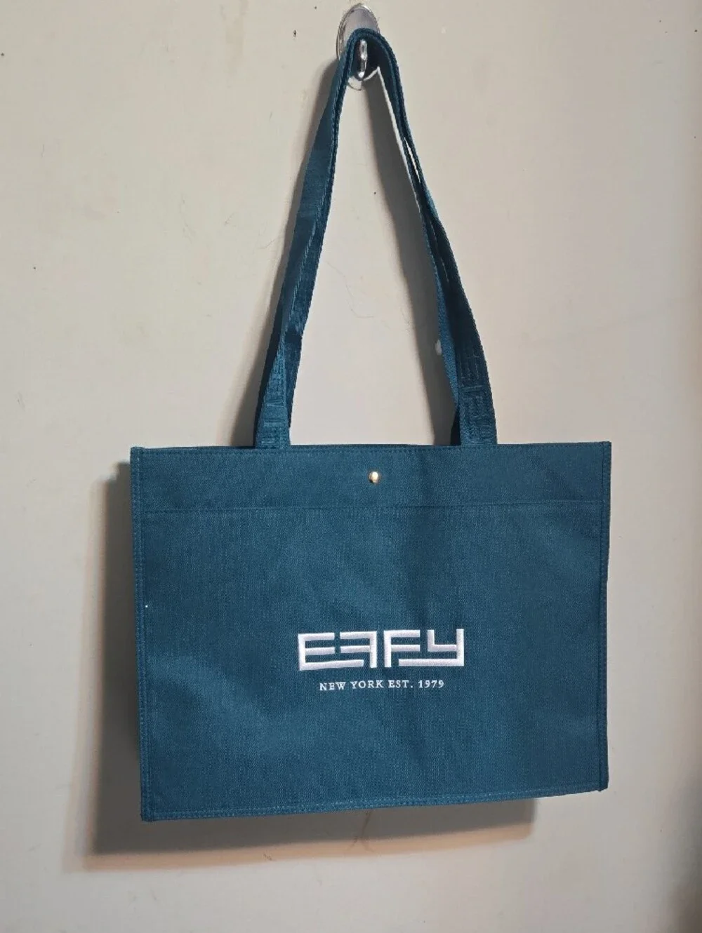 Effy Teal Logo Messenger Tote Bag